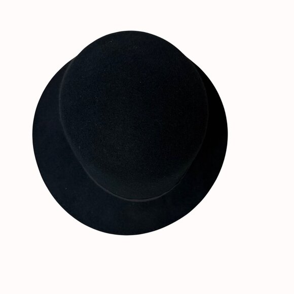 Apt 9 Black Wool Cloche Hat Gold Horsebit Detail Womens Fashion Vintage Style - Picture 5 of 16